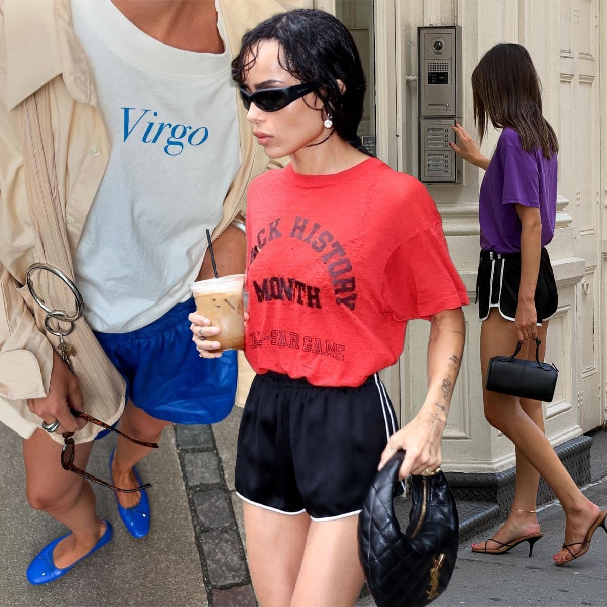  Spotted in NYC—the Shorts Trend It Girls Are Wearing With T-Shirts 