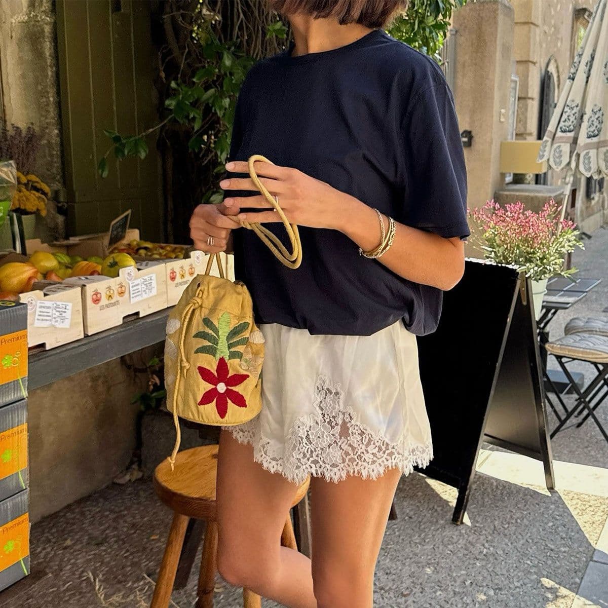  6 Chic Pieces It Girls Are Styling With Their Lace-Trim Shorts and Skirts 
