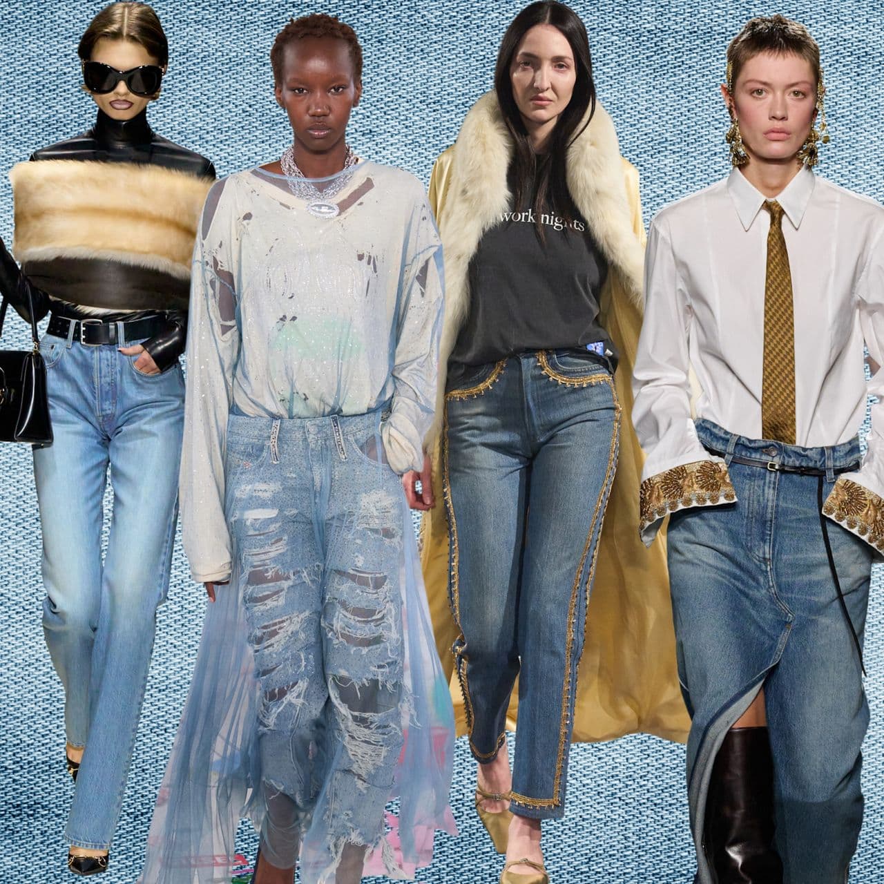  Forget Basic Blue Jeans—Fall's Biggest Denim Trends Are Anything But 