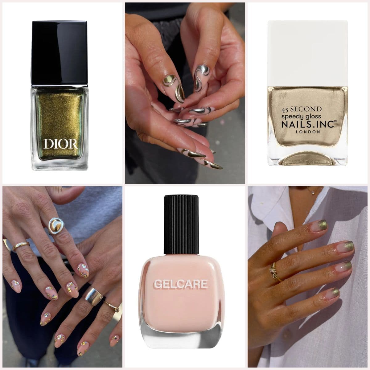  The Mixed Metal Manicure Trend Dominates the Best Nail Looks This Week 
