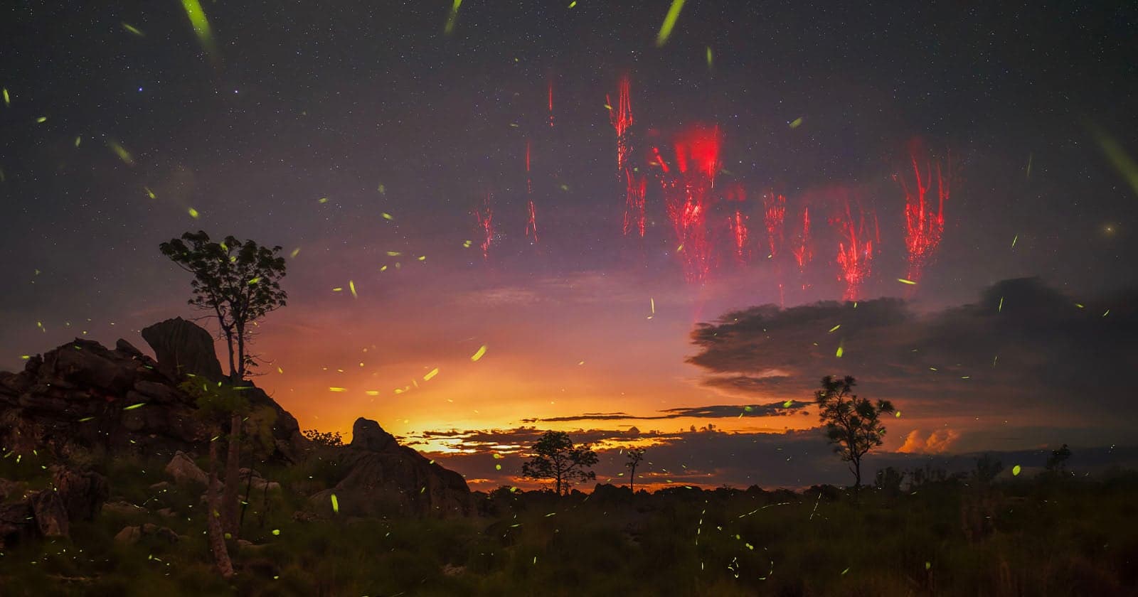 Photographer’s Epic Journey to Capture Stunning Image of Rare Lightning Sprite