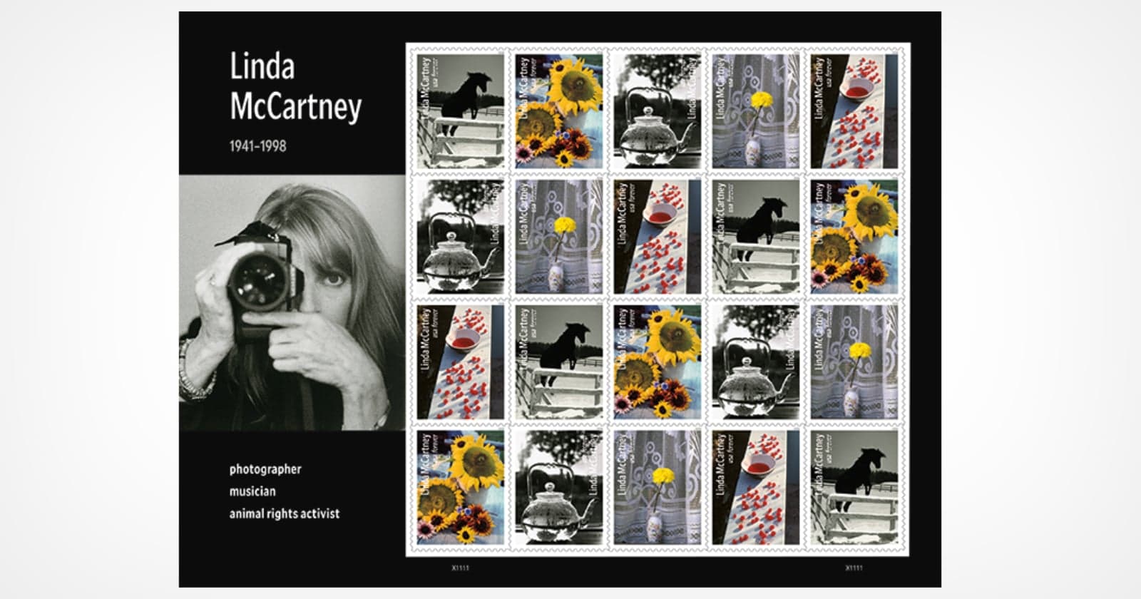 Photographer Linda McCartney Celebrated With USPS Stamp Collection