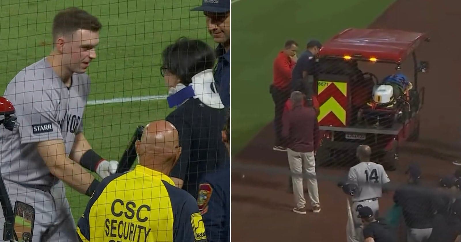 Scary Sight As Photographer Hit in the Head By Foul Ball During MLB Game