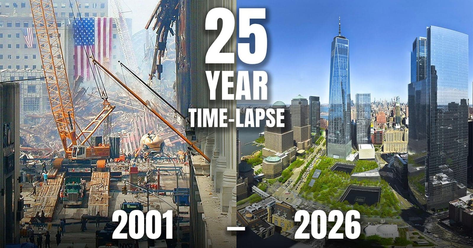 This 25-Year Timelapse Shows the World Trade Center Being Rebuilt After 9/11
