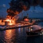 Ukraine Strikes Russia’s Largest Black Sea Oil Terminal, Sparking Fire And Damaging Tanker