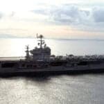 US Navy Aircraft Carrier Abraham Lincoln Passes Through Singapore Strait En Route To Thailand After More Than 250 Days At Sea