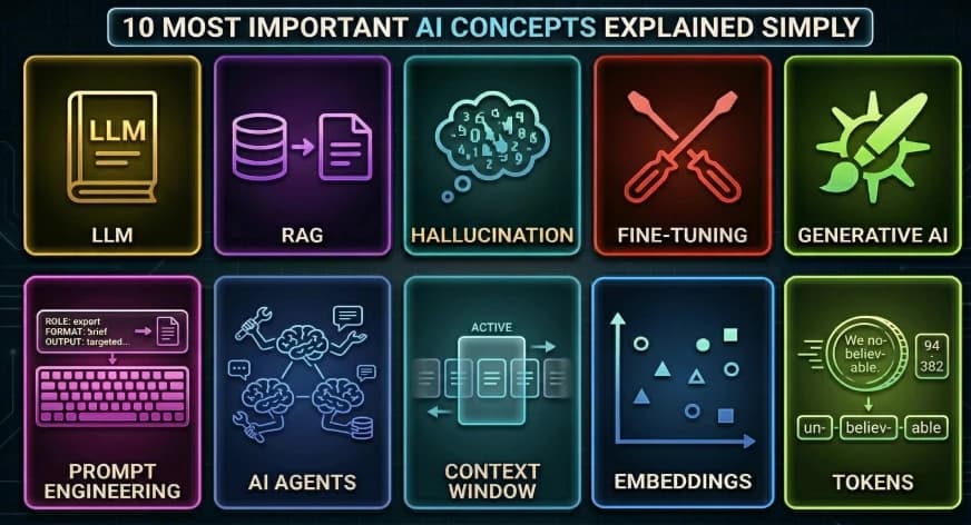 10 Most Important AI Concepts Explained Simply