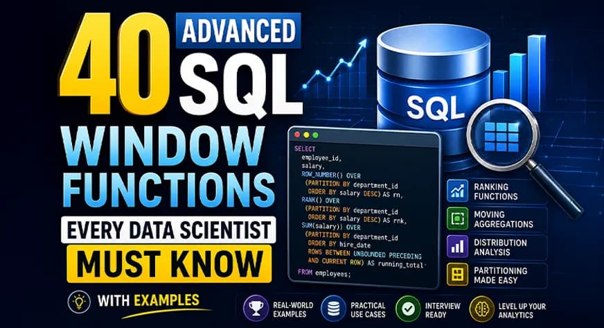 40 Advanced SQL Window Functions Every Data Scientist Must Know(with examples)