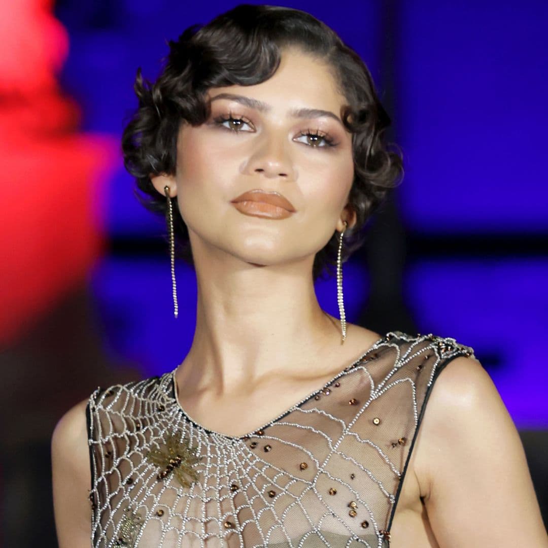 Zendaya Spins a 35-Year-Old Giorgio Armani Web Dress for the 'Spider-Man' Rome Premiere