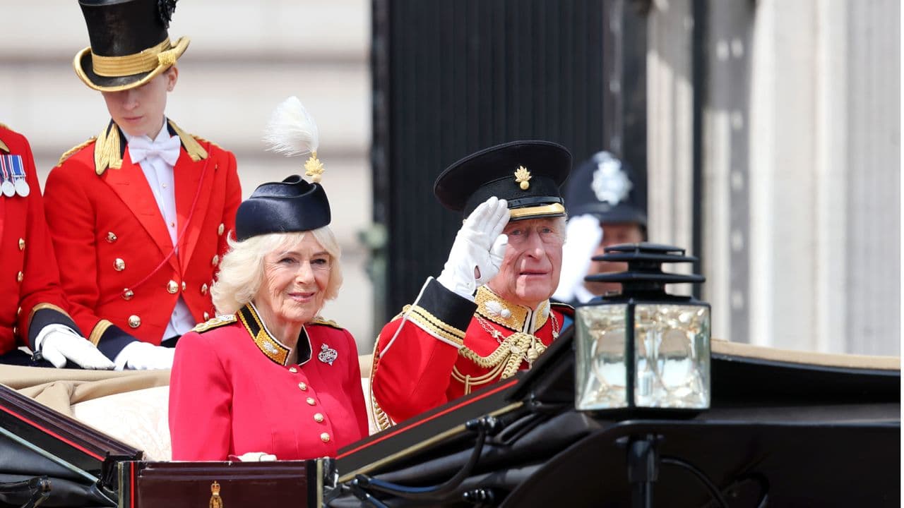 Queen Camilla's Curious Hat Has a Fiery Connection to Husband King Charles at Trooping the Colour 2026