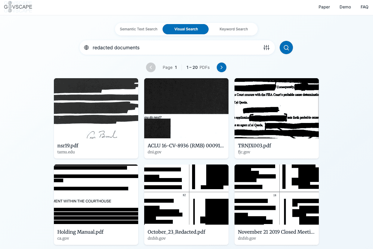 GovScape lets you easily search millions of government documents